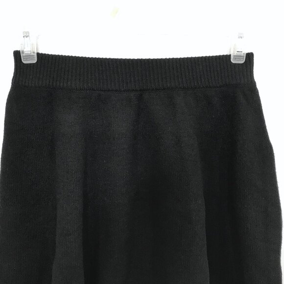 Black Ribbed Fall Skirt Set  Ribbed Sweater and Mini Skirt L - Picture 8 of 15